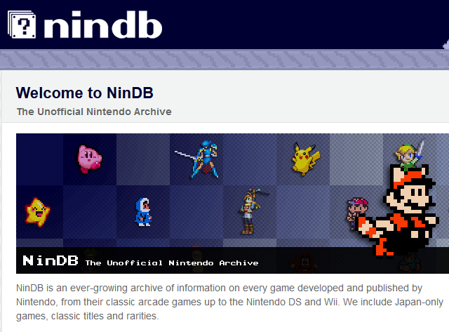 NinDB Main Page