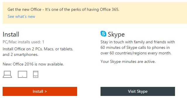 Office 365 Upgrade Option