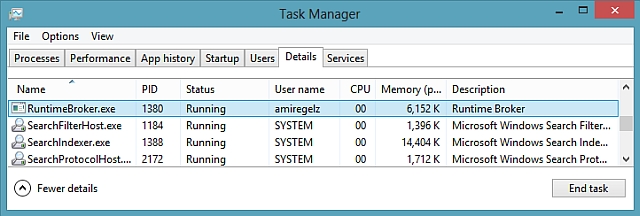 Task Manager Runtime Browker