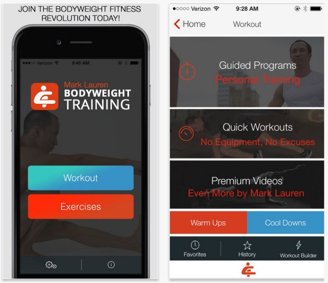 Bodyweight Training app