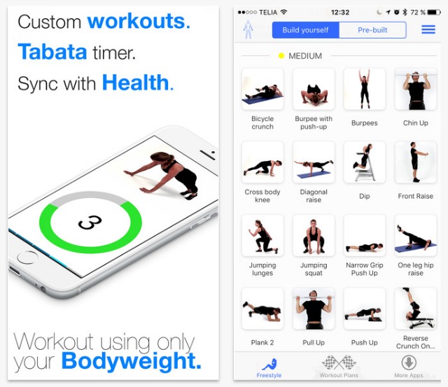 Virtual Trainer Bodyweight app