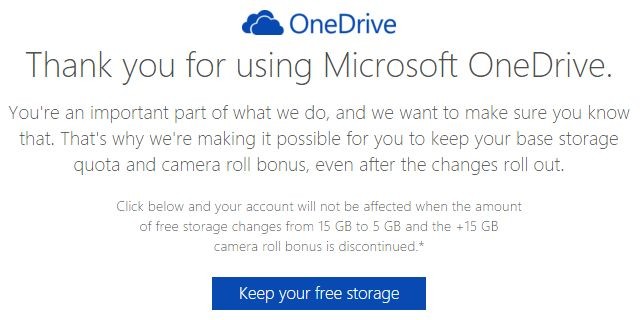 Keep OneDrive Storage