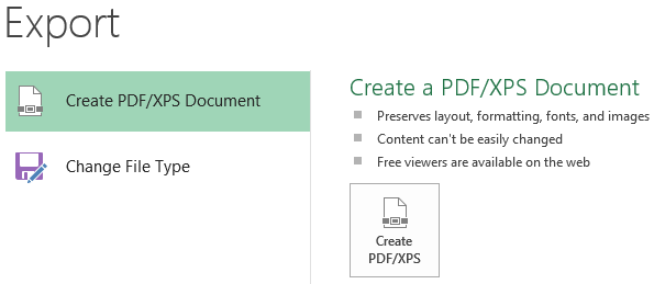 Excel Export to PDF