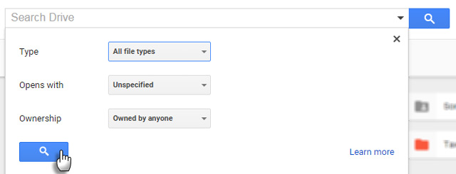 Use Google Drive filters for a power search.
