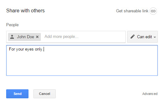 Comparison sheet for Google Drive sharing & access