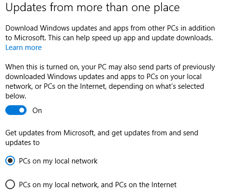 Windows 10 Update Delivery