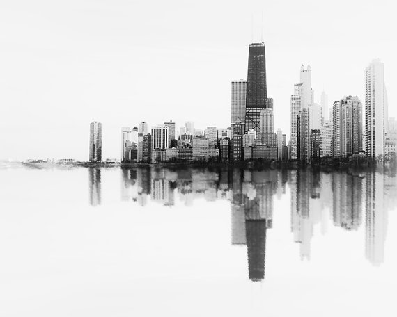 Gift Idea - Chicago Skyline Print