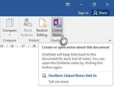 Microsoft OneNote - Linked Notes